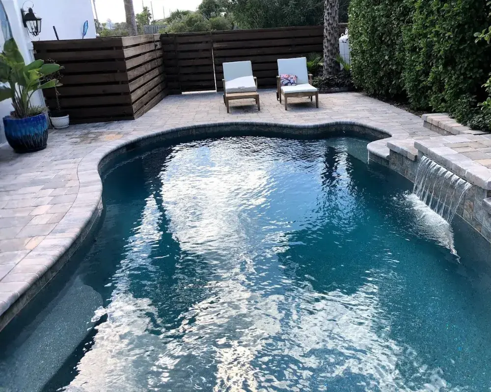 Paver pool deck